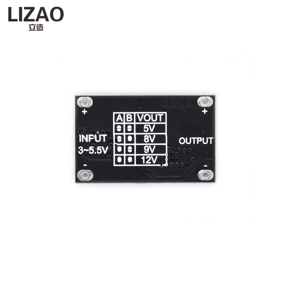 LIZAO Multi-Function Mini Boost Module (BS02), Adjustable 5V/8V/9V/12V DC-DC Converter, 12V 1A Full Output Power Upgrade