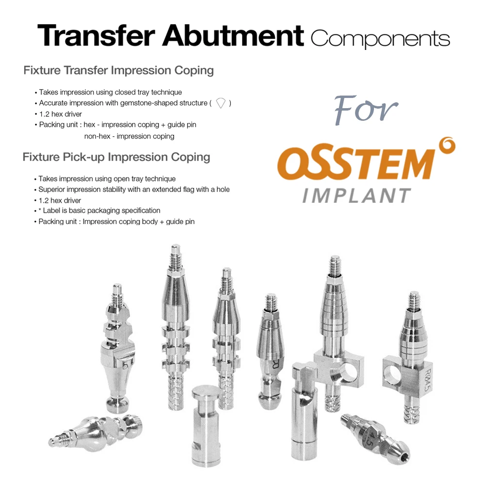 Dental Implant Transfer Impression Coping For Osstem TS Abutment Level Components Fixture Pick Up Hex Titanium Dentistry Product