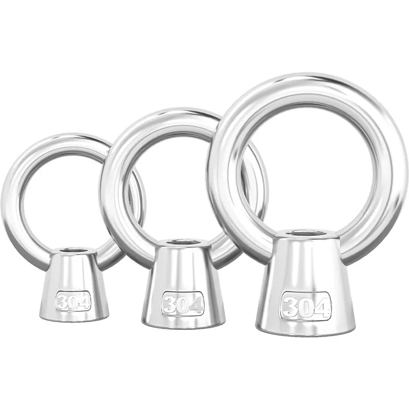 2~5Pcs M6 M8 M10 M12 M16 M20 M24 304 Stainless Steel Japanese Eye Nuts Lifting Rings Rigging Hoisting Industrial