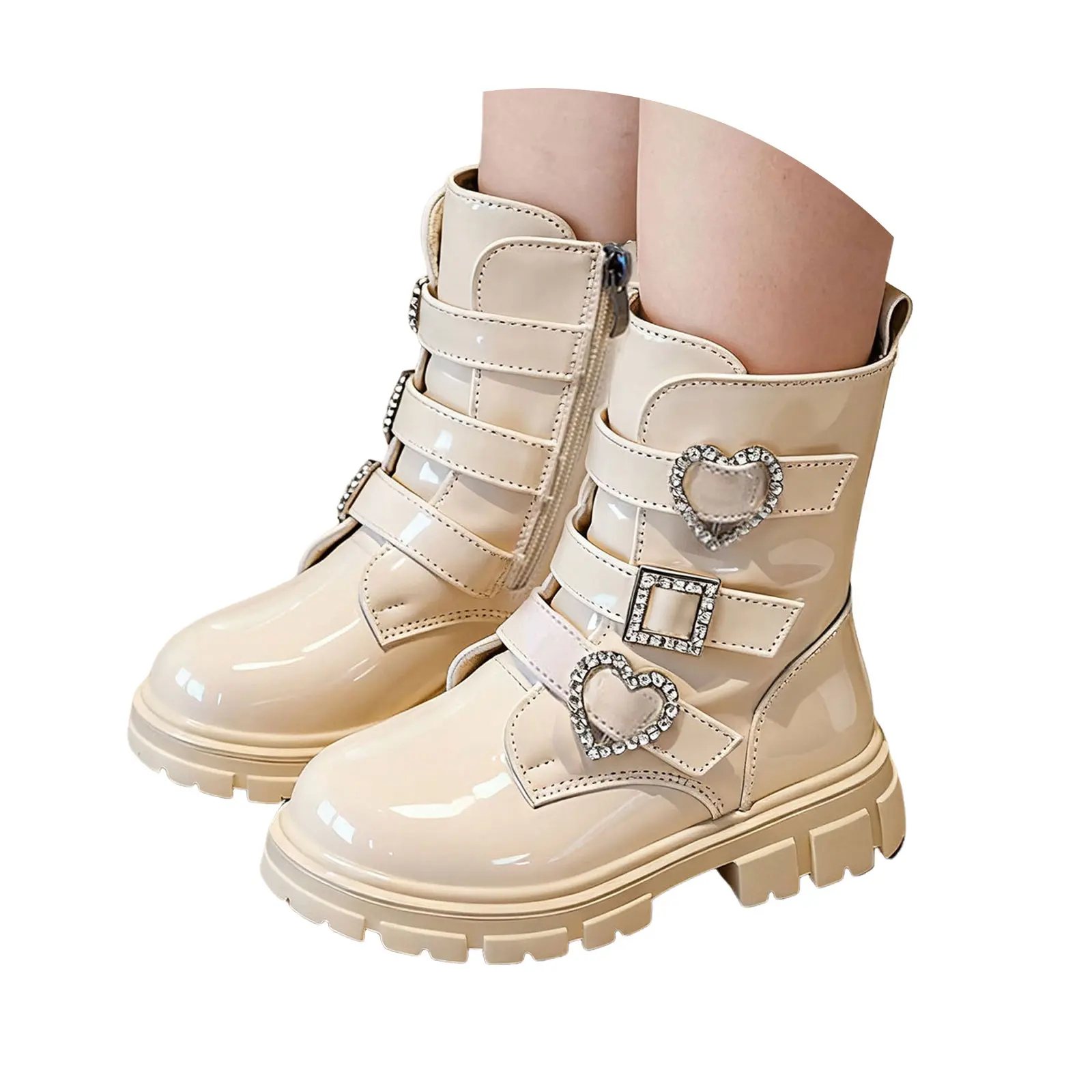 

Girls Lace up Boots Girls Ankle Boots Medium To Large Childrens Ankle Boots Girls Fashionable Versatile Rain Boots for Girls