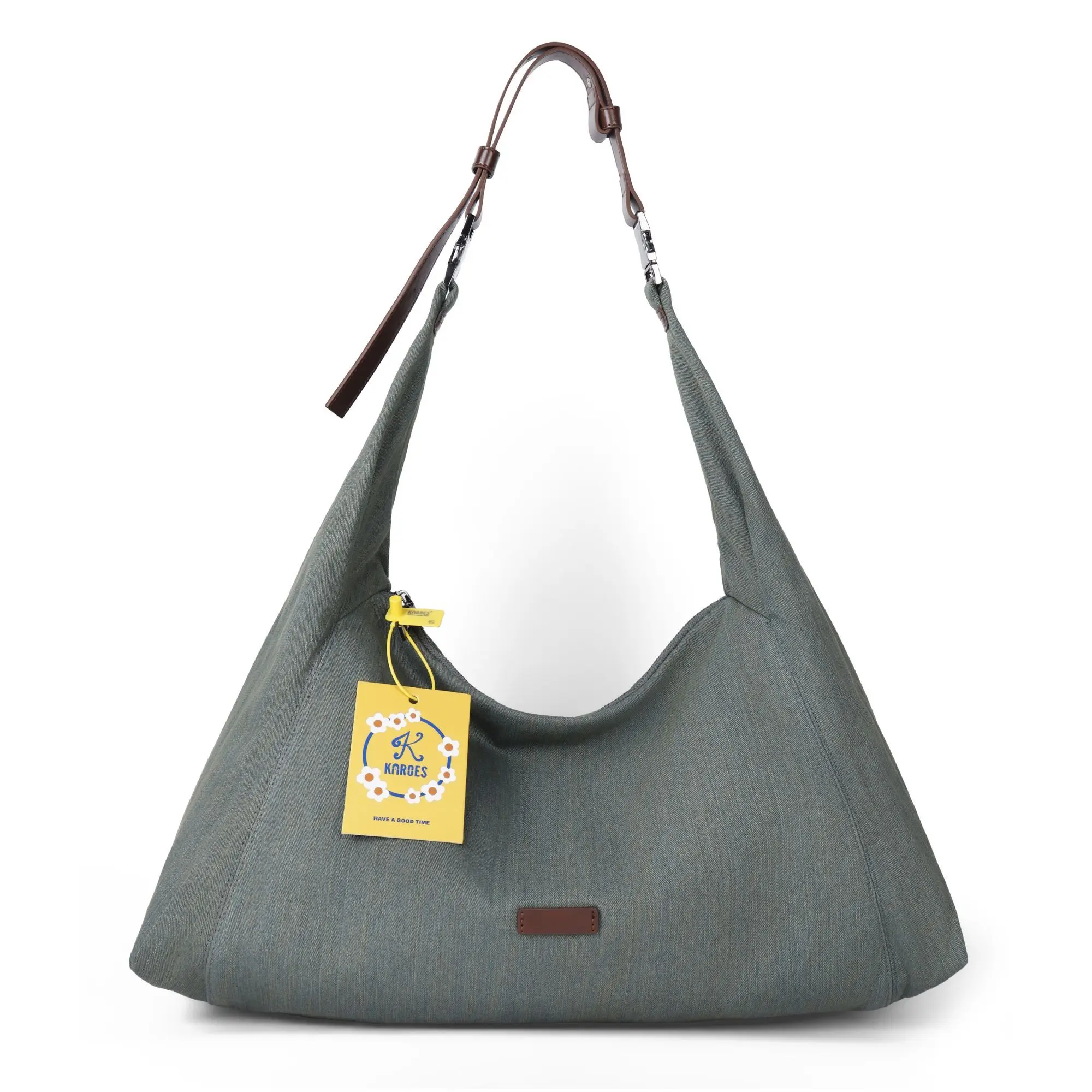 New Lazy Wind Soft Snowflake Fleece/Washed Denim Women's Bag Simple Large Capacity Underarm Bag Portable Shoulder Bag