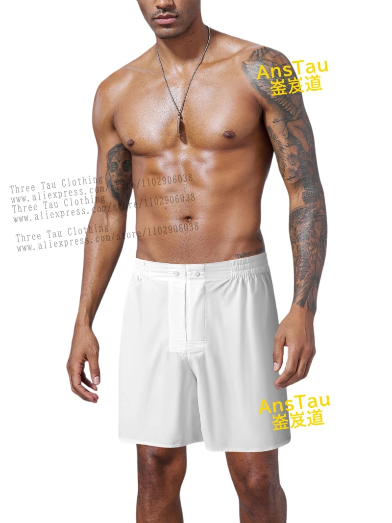 ملابس داخلية رجالية بزاوية مسطحة سراويل صيفية آرو مريحة بيجامة فضفاضة مزدوجة الصدر سراويل قصيرة بقصة ضيقة بأربعة زوايا #2