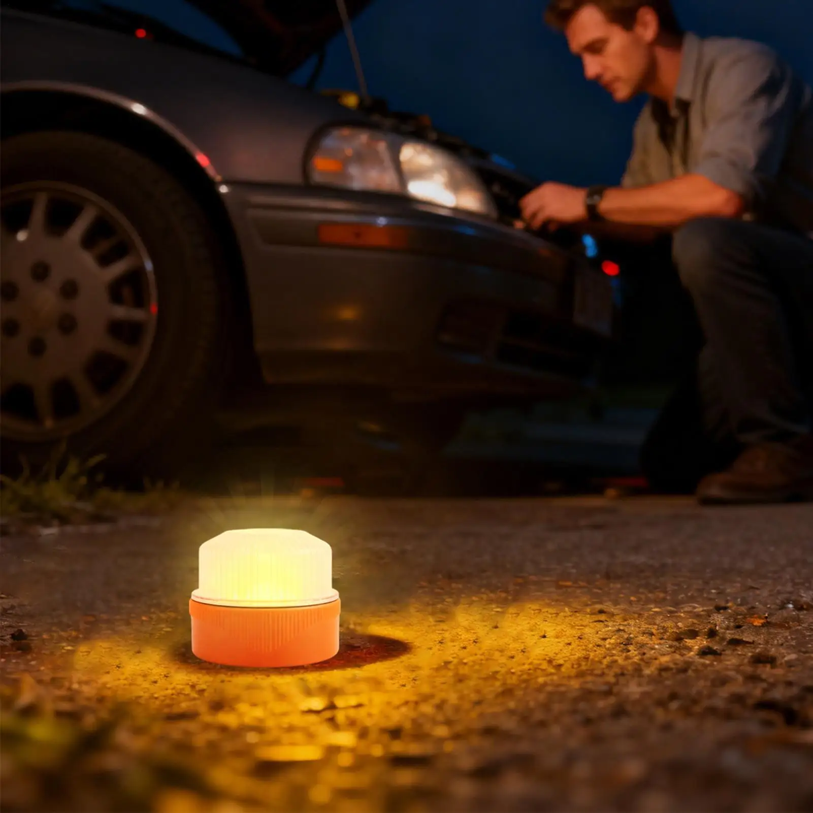 

Beacon Light Magnetic LED Auto Auxiliary Parts With Battery Vehicles Flashing Lights For Trailer Tow Service Work Motorcycle RV