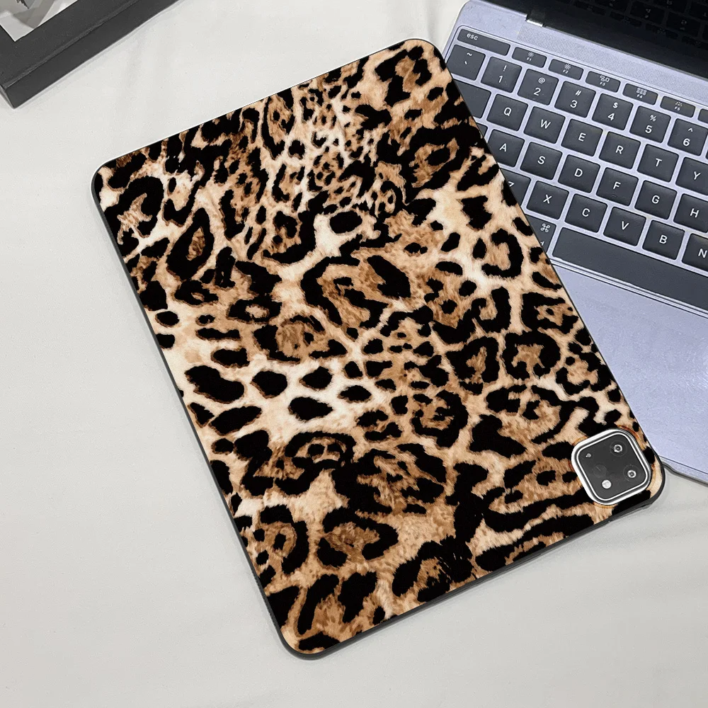 Trendy Retro Leopard Pattern Straight Edge Matte Tablet Case For Samsung Galaxy Tab S9 S10 S11 S12 Ultra S12 Plus A9 A11 Cover