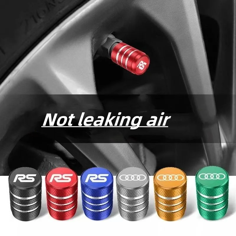 

5Pcs for Audi Sline A4L A6L A1 A2 A3 A4 A5 A7 RS S3 S4 Aluminum Metal Car Wheel Valve Caps Tire Air Stem Dust Cover Accessories
