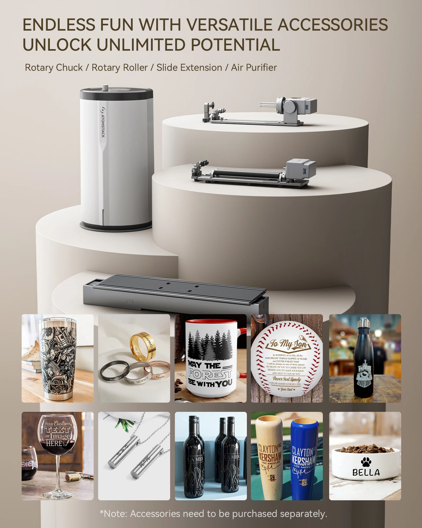 ATOMSTACK P1 5W + 1W Mini Draagbare Laser Graveermachine DIY Bluetooth Voor Hout Leer Dog Tag papier Plastic CNC Hoge Precisie