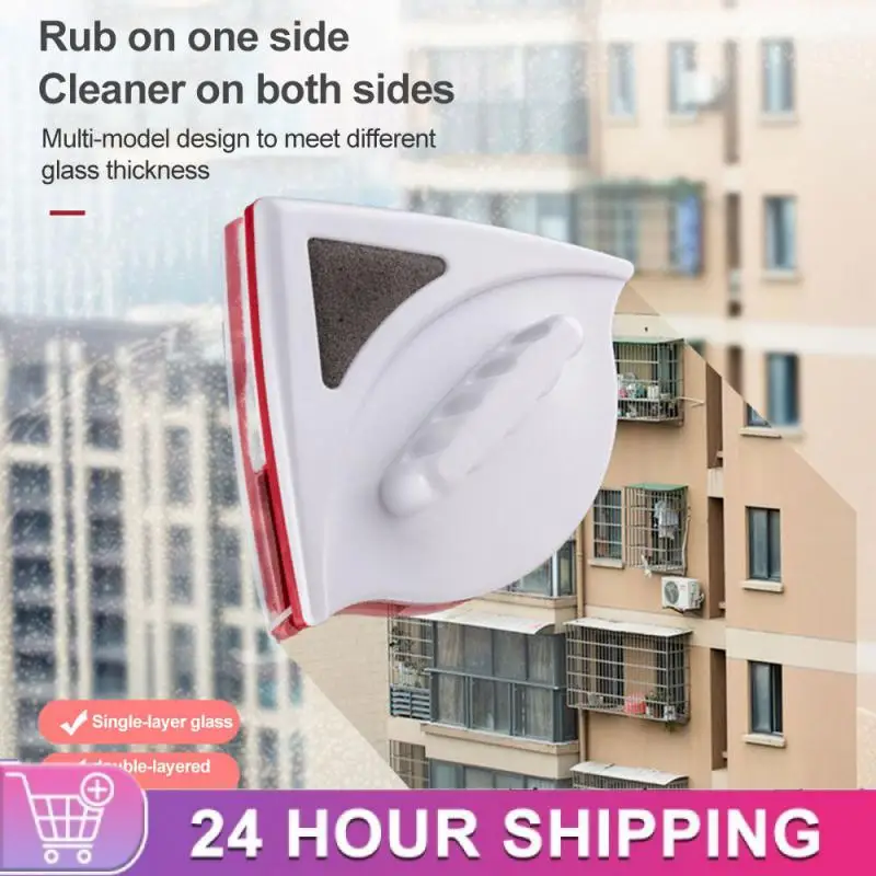 2024 Magnetic Window Cleaner Brush for Washing Windows Wash Home Magnet Household Wiper Cleaner Glass Window Cleaning Tool