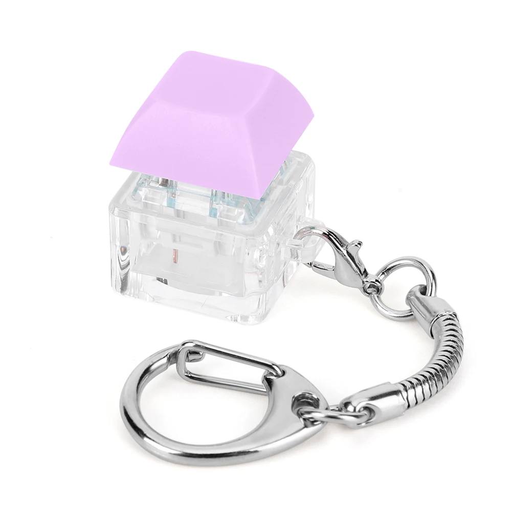 Porte-clés Fidget pour clavier, 1 touche, jouets de décompression, clavier mécanique pour adulte, pour soulager le Stress, passer la heure