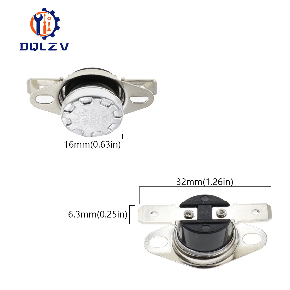 Bimetal thermostat KSD301 0C~350C Temperature Switch Thermal Control 75C 85C 95C 105C 125C 135C 145C 180C 250C 300C 350C Degree