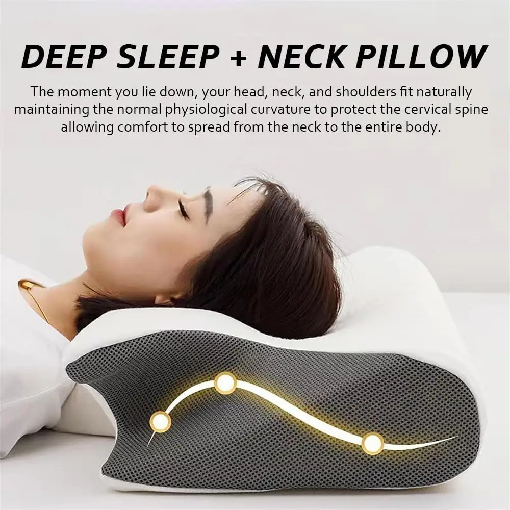 Cervical Neck Pillow - Ergonomic Side Sleeper Pillow, Neck Support Ergonomic Pillows Side Sleeper Pillow, for Side, Back