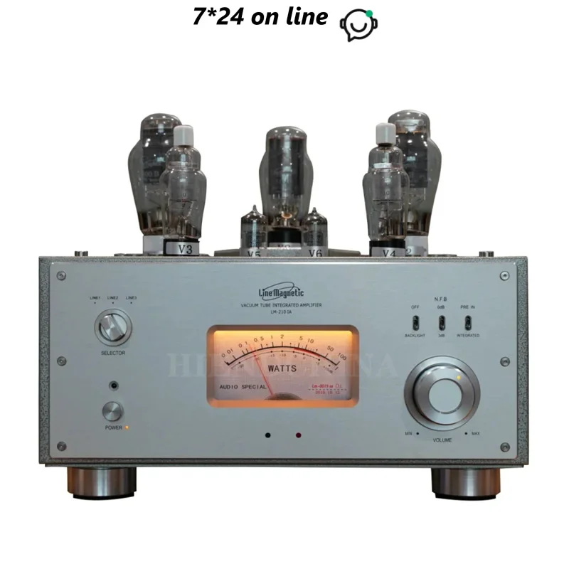 مضخم صوت مغناطيسي خط LM-210IA أمبير متكامل طرف واحد 300B * 2 5U4G * 2 8W * 2 (110V / 220V)