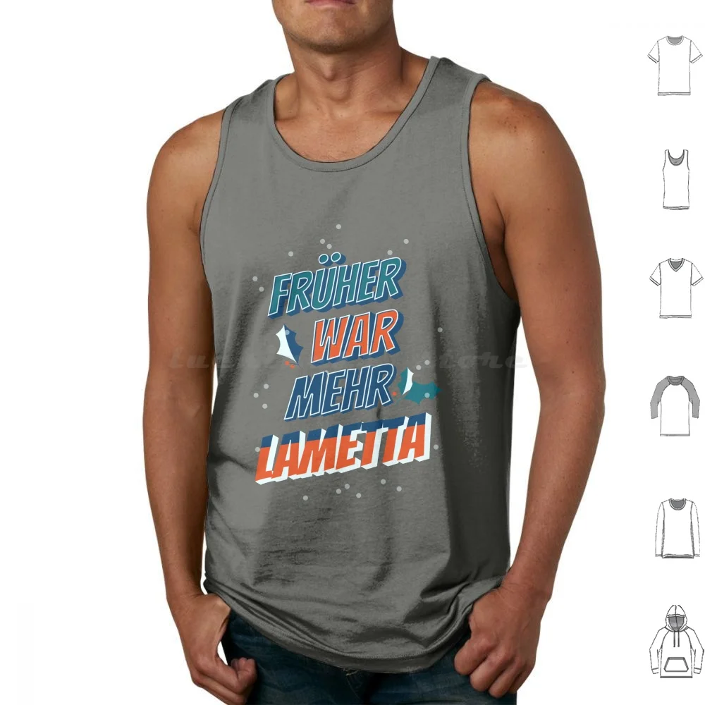 There Used To Be More Lametta Tank Tops Vest Sleeveless Christmas Tinsel