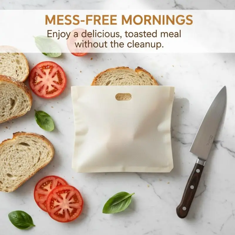 2Pcs Reusable Non-stick Baked Toast Bread Oven Bags Tools Toaster Bags For Grilled Cheese Sandwiches