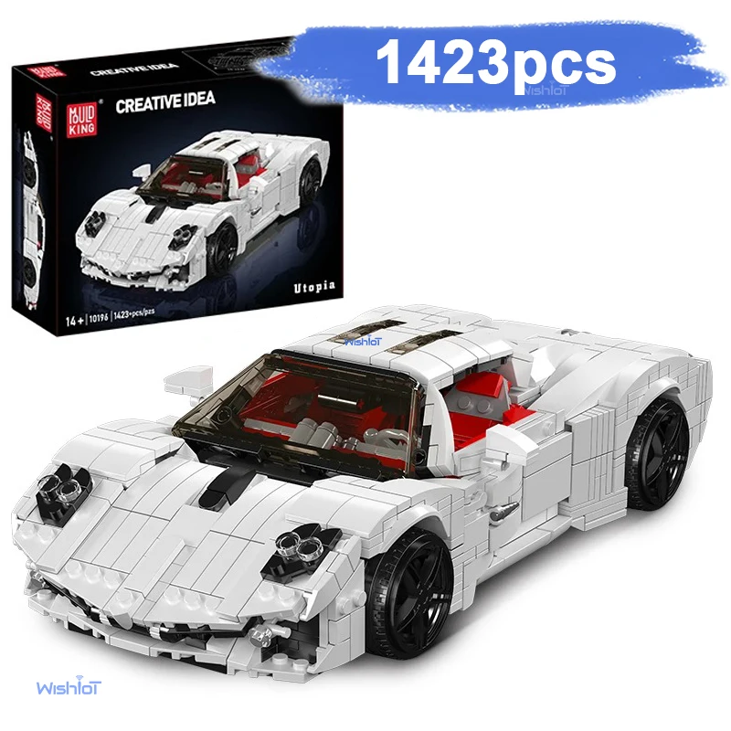 

Конструктор Mould King 10196: Техническая модель автомобиля MOC «Белая Утопия», сборная модель суперкара, кирпичики для детей, подарок на Рождество