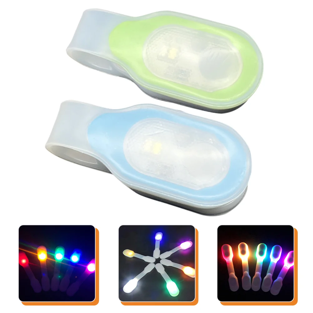 2 Pcs Hands-free Magnetic Light Night for Kids LED Running Clip Flashlight Silicone Button Outdoor Lamp Nurse