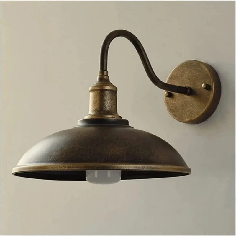 Retro Industrial Black Wall Sconce Outdoor Lantern Waterproof Lamp Gooseneck Barn Lights Outside LED Light Bulb Not Included