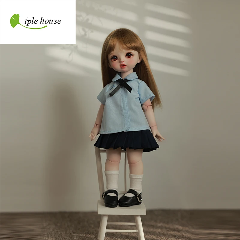 

IPLE HOUSE BJD Doll 1/6 Lilliella Big Fat Sheep Body Fashion Summer Black Pleated Skirt Style Resin Gift Toys Joint Doll