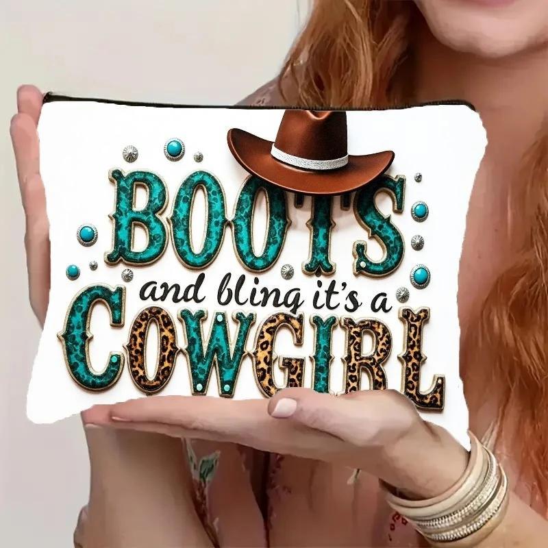 Cowgirl Makeup Bag Suitable for Women & Men - Sparkling 