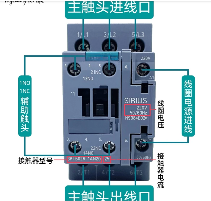 Contactor 220V elevator 3RT6023 6024 6025 6026 6027 6028-1AN20