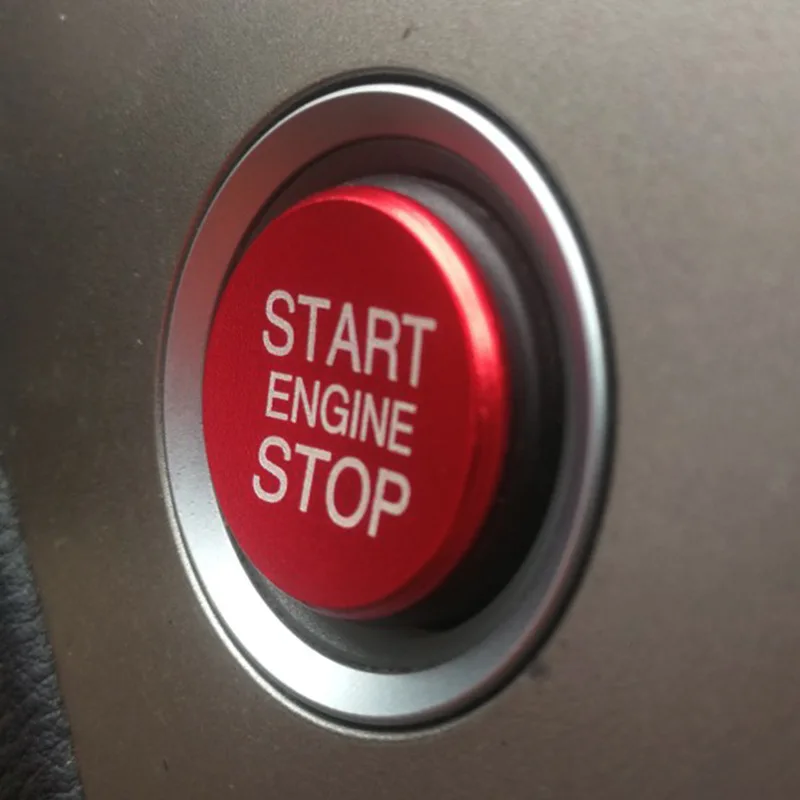 1pcs Car Ignition Engine Start Stop Button Decoration Patch Car Stickers Metal Trim Cover For Alfa Romeo Giulia Stelvio Interior