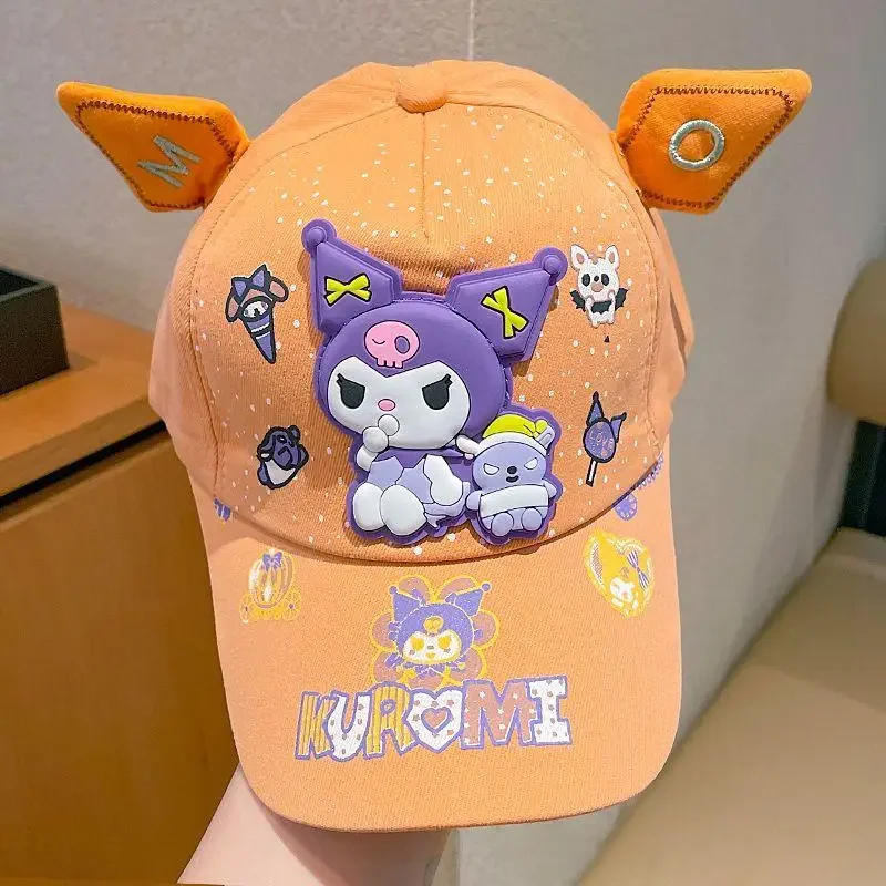 سانريو كورومي لطيف فتاة واقية من الشمس قبعة قبعة بيسبول قبعة بيسبول قبعة الشمس الربيع والصيف 2025 منتج جديد لتقوم بها بنفسك بلغت ذروتها قبعة