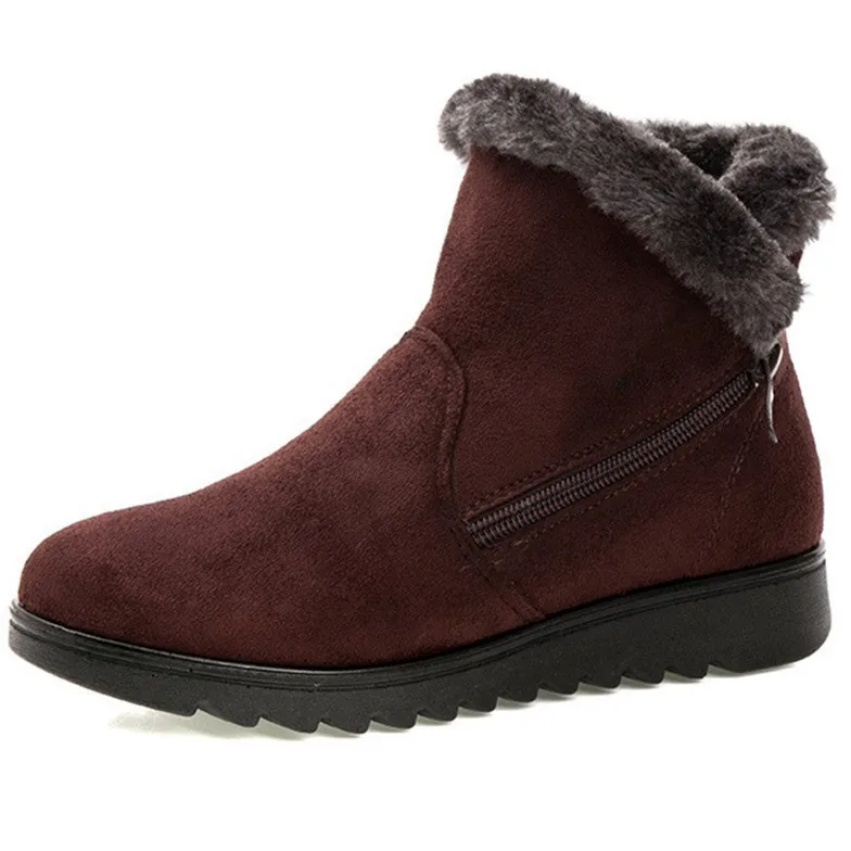

Warm Winter Snow Boots Women's Large Size Cotton Shoes Elderly People Casual High Top Booties Comfortable Soft Material