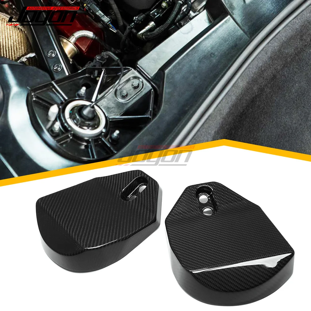 For Corvette C8 Coupe 2020+ 2 Pcs Shock Absorber Cover Magnetic Ride Control Panel Trim Dry Carbon Fiber Car Accessories
