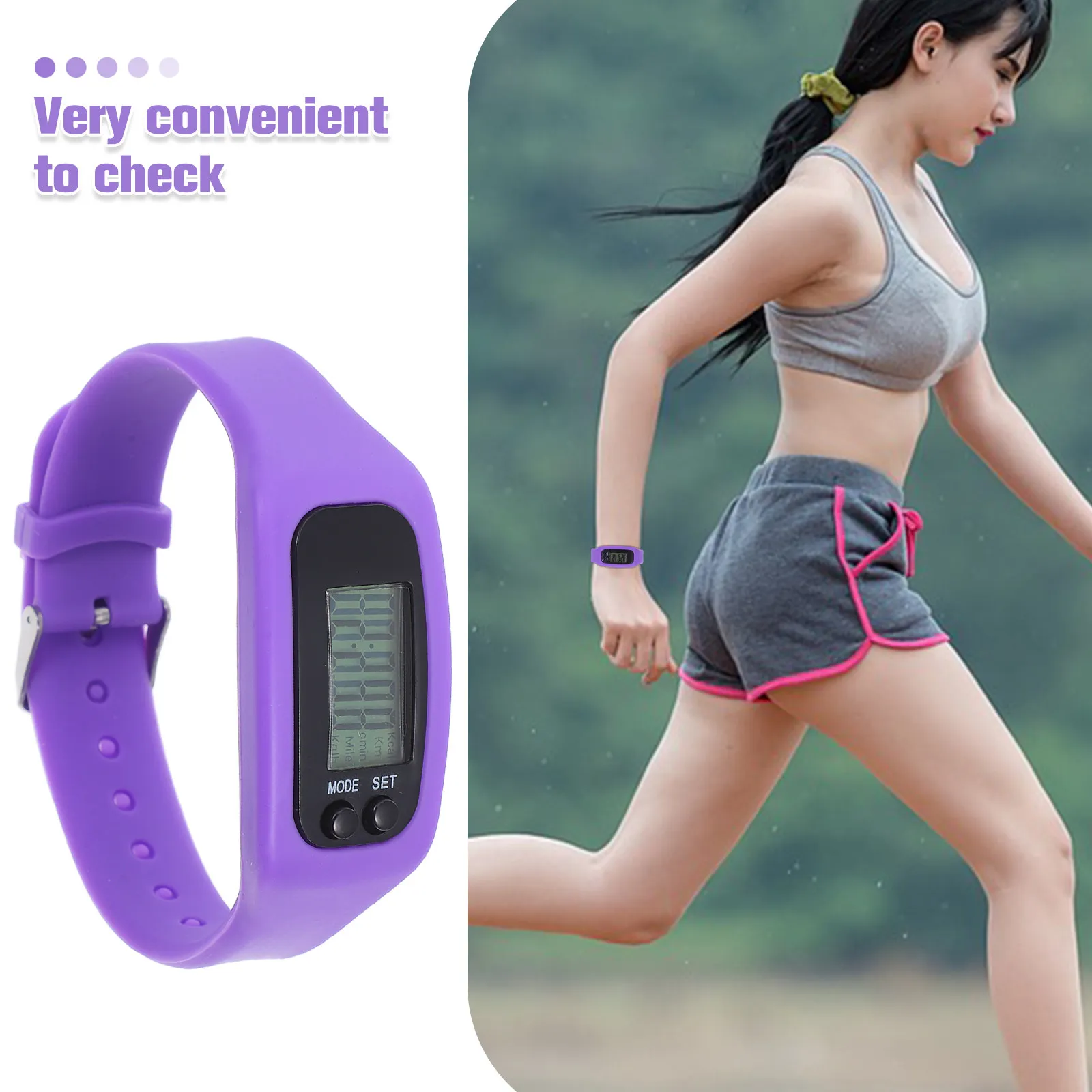Premium Pedometer Wristwatch with Real-Time Calorie Tracking Mileage Display Time Function Waterproof Sports Watch for All Ages