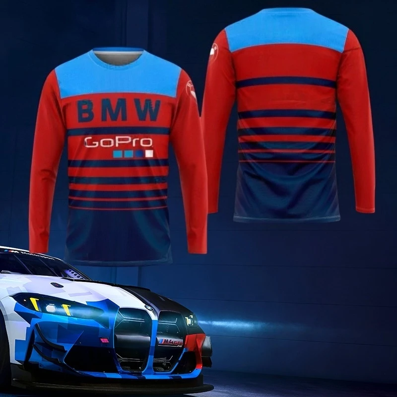 

2026 BMW Quick-drying Long Sleeved High-end Luxury BMW Brand Casual T-shirt Car Lover Gift Professional Cycling Jersey Moto