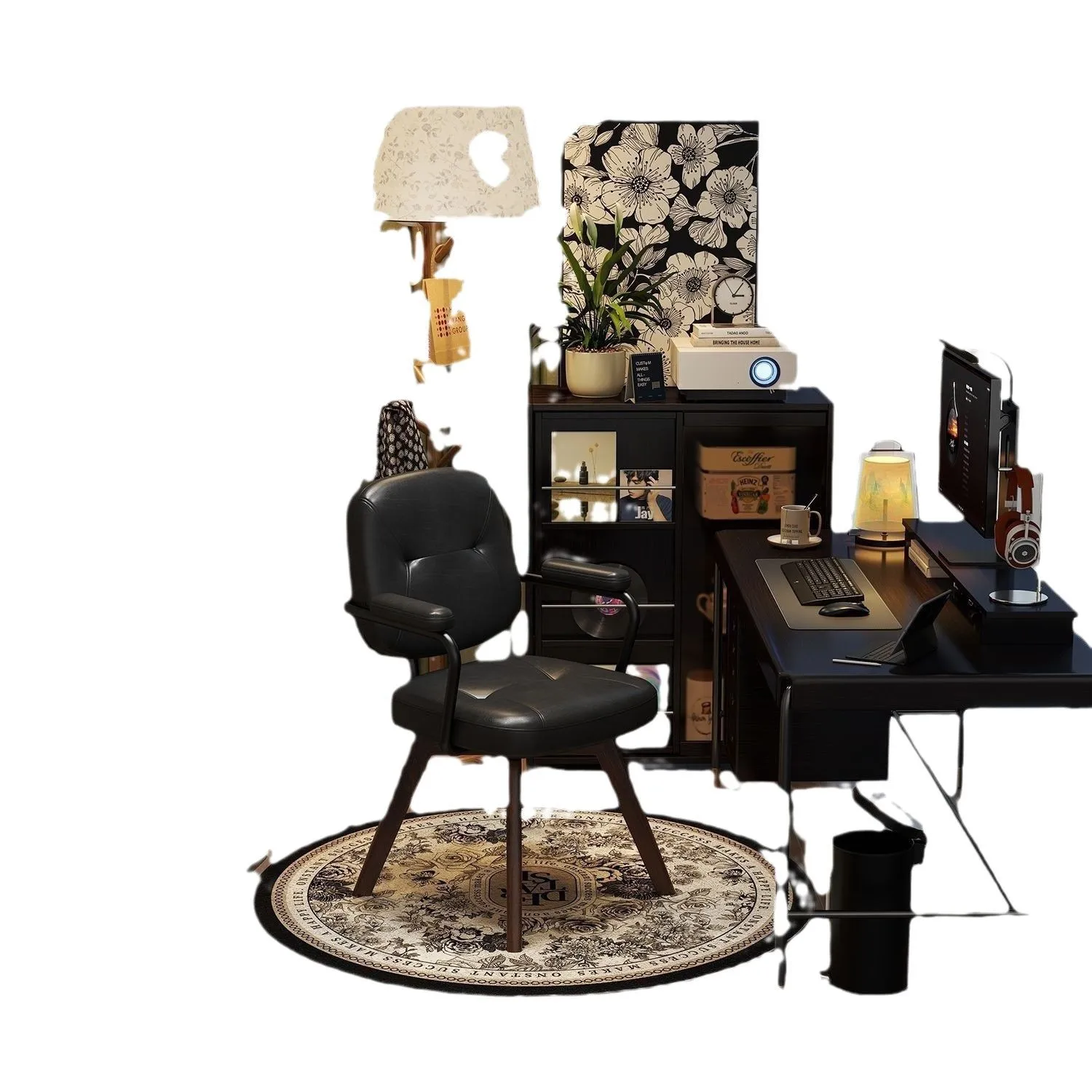 

Dressing chair Solid wood makeup chair Girls bedroom dressing table Backrest chair Retro