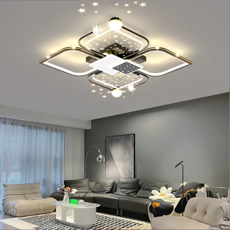 Living Room Ceiling Lamp Modern Intelligent LED Bedroom Restaurant Chandelier Originality Apartment Indoor Decorate Luminaires