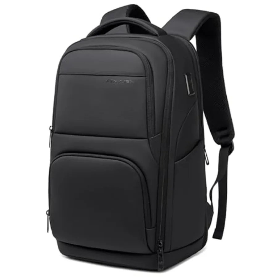 

Business Laptop Backpack for Men, Anti-Theft Travel Backpack with USB Charging Port, Water-Resistant Computer Pack Fits 15.6" L