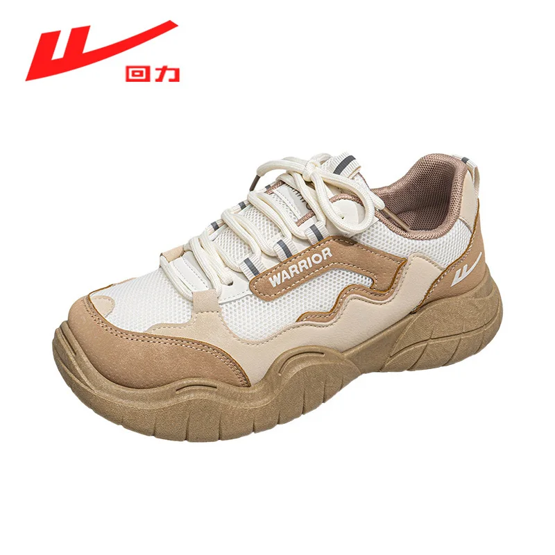 

WARRIOR Women's New Summer Breathable Mesh Outdoor Versatile Casual Thick Sole Small White Shoes Hiking Shoes