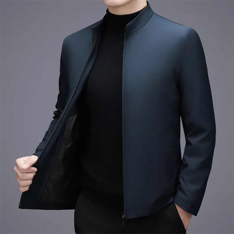 

Detachable Goose Down Liner Jackets 2025 Autumn Winter Men's Lightweight Warm Short Puffer Coats Outwear Windproof Solid Parkas