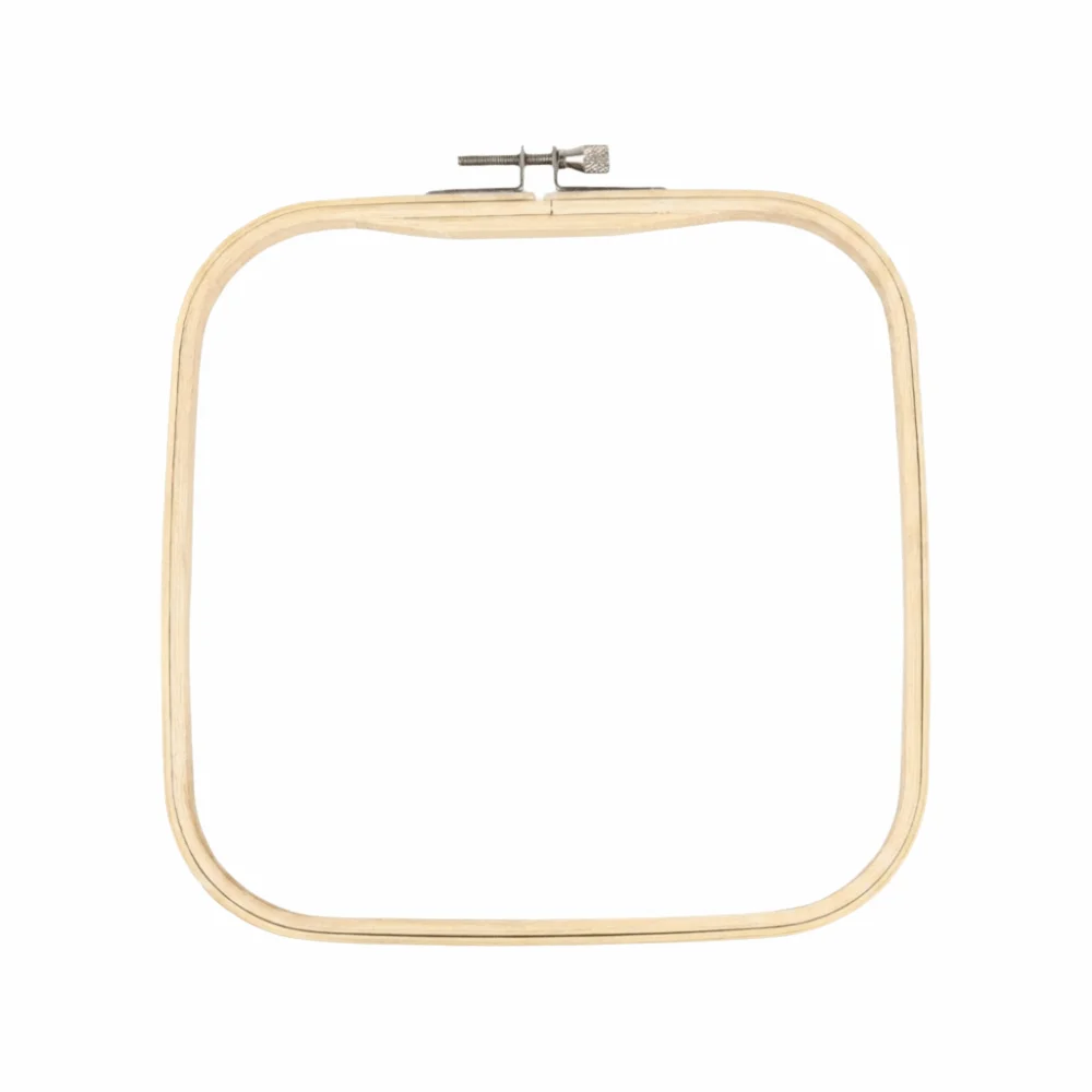 Adjustable Square Embroidery Hoop Set Bamboo Wood Square Shape Stitching Frame Stable Embroidery Holder Embroidery Frame
