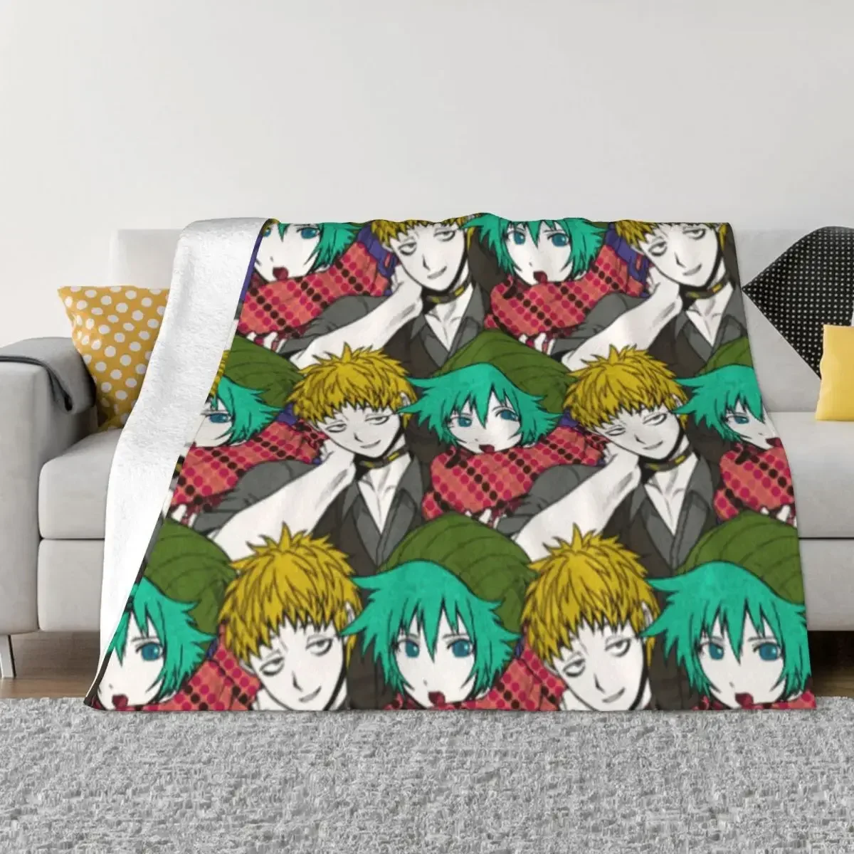 YTTD Shin Tsukimi Keiji Shinoji Blankets Summer Autumn Winter Your Turn To Die Anime Throw Blankets for Bed Office Bedspreads