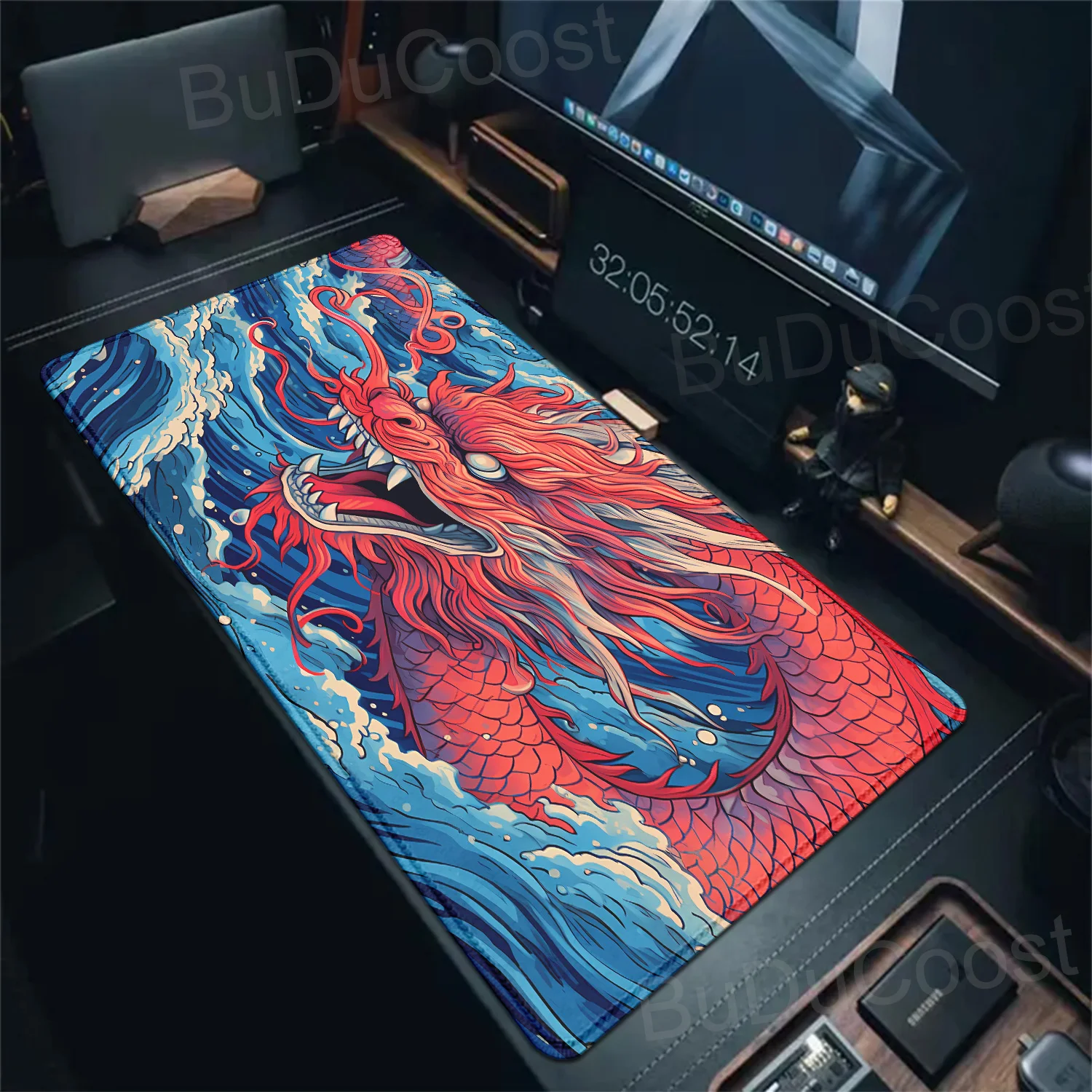 

Gaming Mouse Pad Dragon Large LED Light MousePads PC Computer Carpet With Backlit Desk Mat HD Black Gamer Accessories