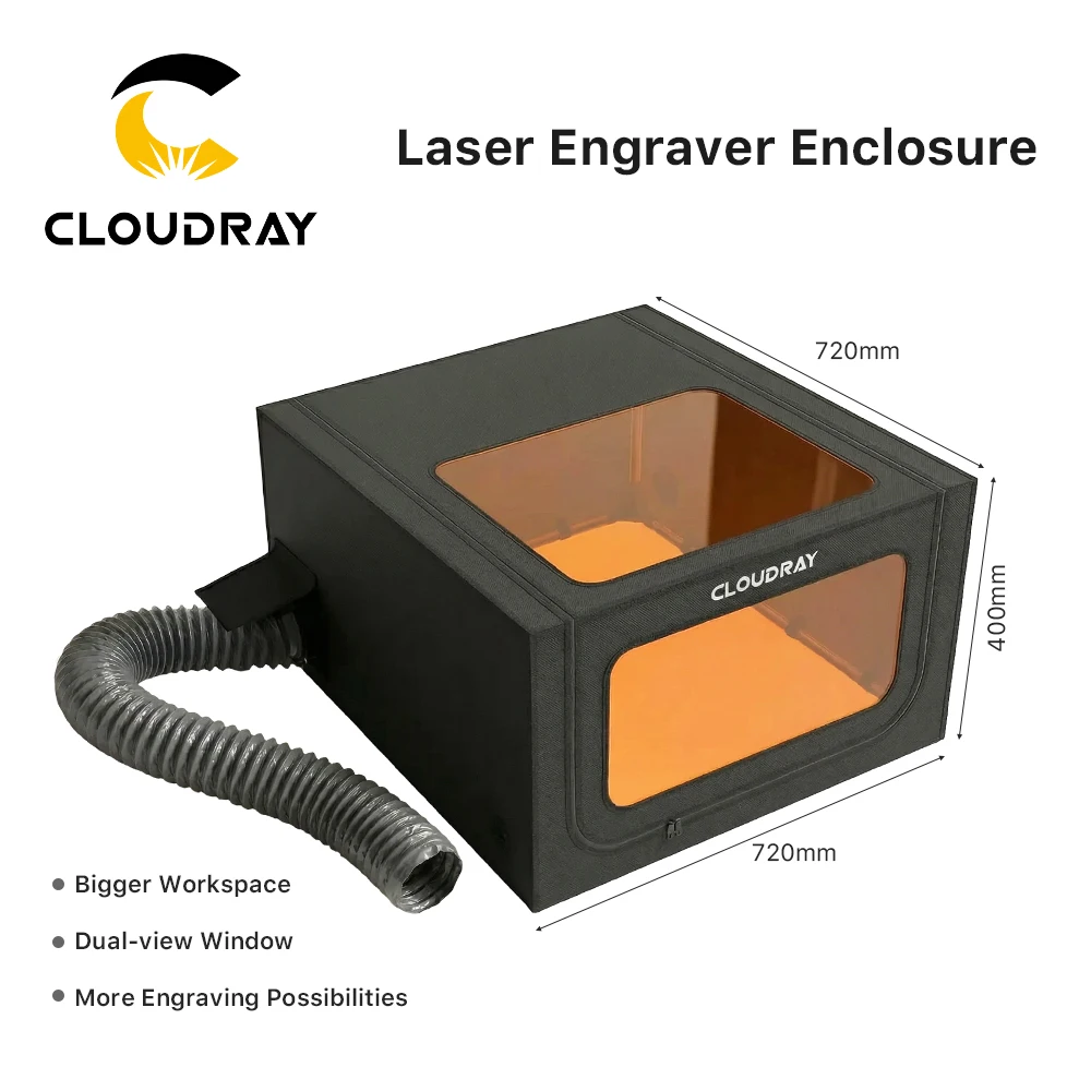 Cloudray Laser Engraver Enclosure Universal Protective Cover for Engravers Machine Safety Protection Powerful Smoke Foldable