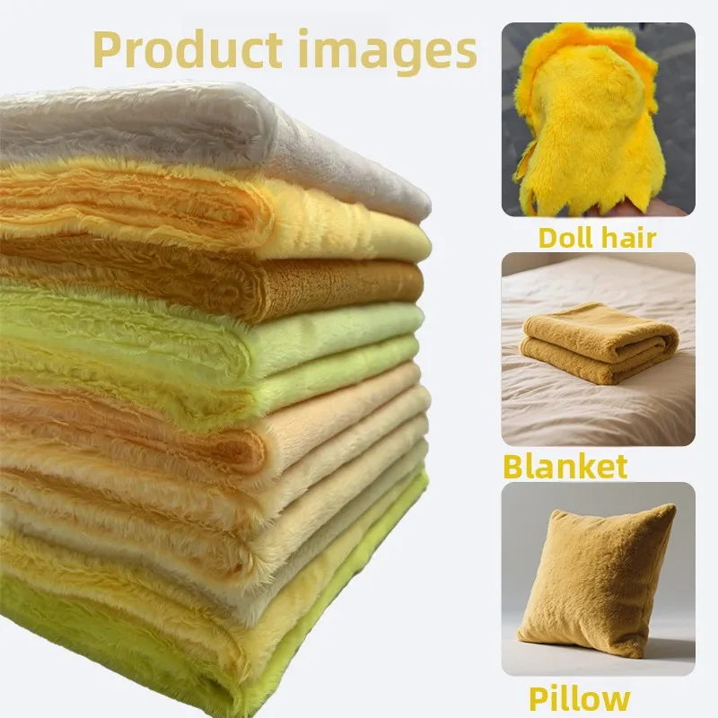 

Ткань из ультрамягкого короткого плюша 5 мм, желтая серия, для пошива одежды для кукол, рукоделия, DIY, шитья