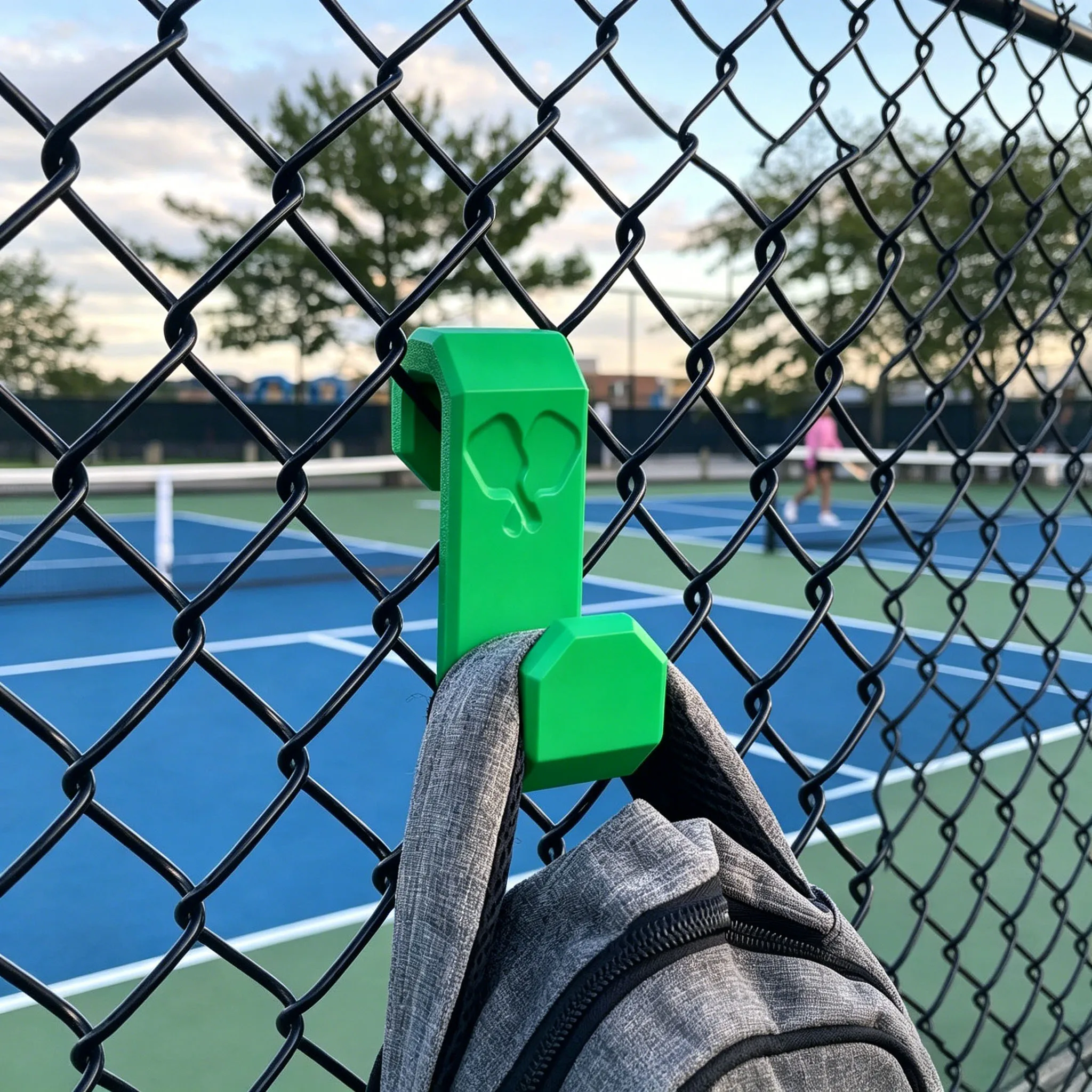 2pcs Wall-Mounted Fence Hook,for Outdoor Sports Storage,Can Hang Clothes, Backpacks, Towels on Tennis Court Fences,Utility Hooks