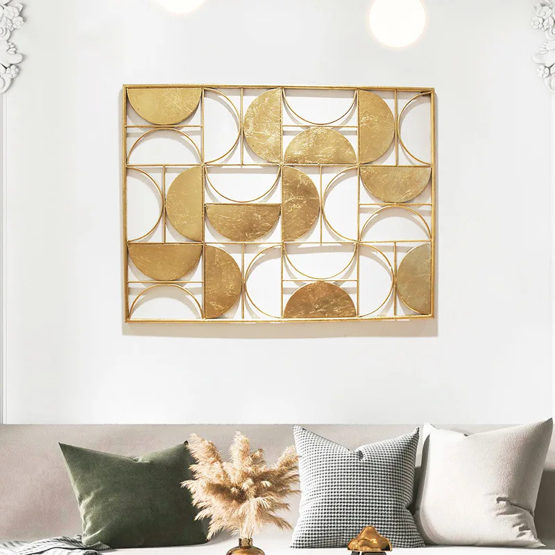 

European Style Light Luxury Metal Wall Decoration Restaurant Porch Pendant Creative Living Room Background Wall Hanging