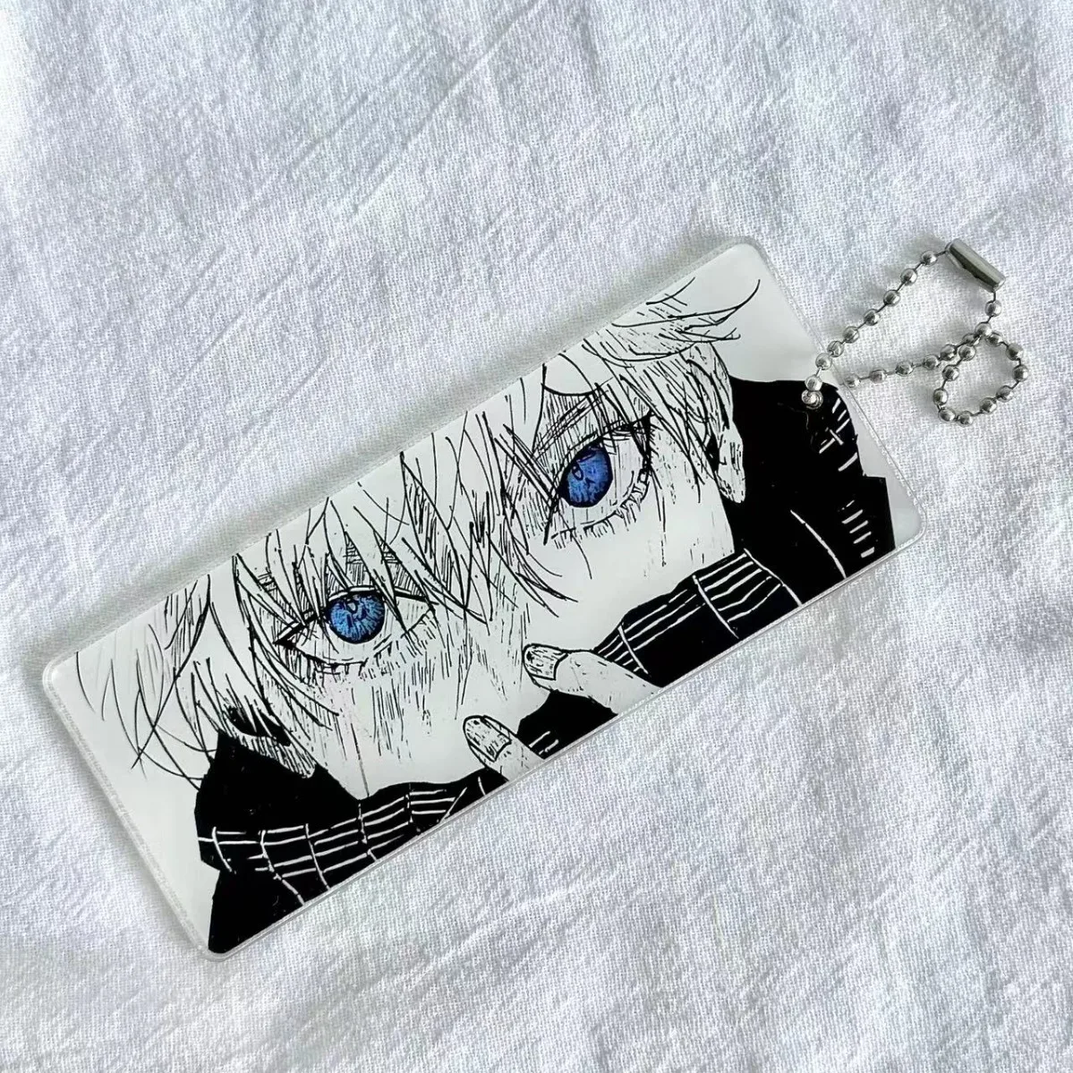 Satoru Gojo Keychain Jujutsu Acrylic Key Chains Animation Peripheral Cosplay Props Pendant Jewelry Gift