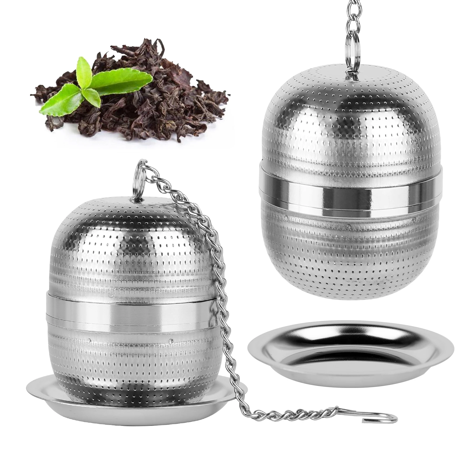 

2pcs Stainless Steel Tea Strainer Spices And Most Cups And Teapots Tea Strainer Great Long Lasting Herbal Diffuser Outflow