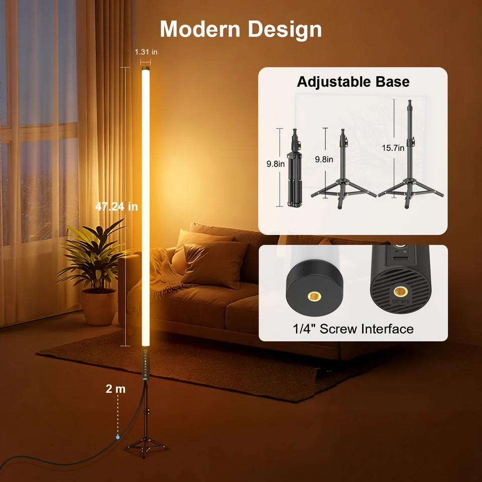 LUXCEO 4本セット 120cm LEDチューブ RGBムードライト ステージライト