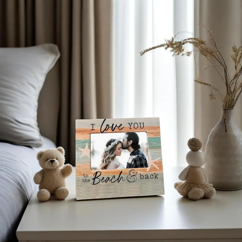 زوجين إطارات الصور 4x6 بحري موضوع الأسرة إطار الصورة عطلة إطار الصورة إطارات الشاطئ 4x6 بوصة عيد الحب #3