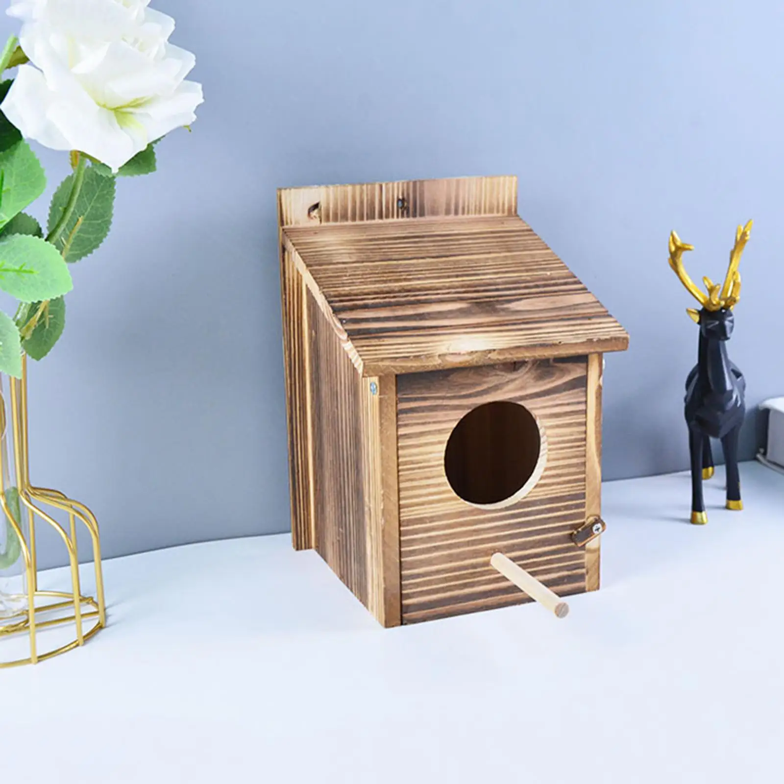 Wooden Bird House Parrot Bird Mating Hatching Box Birdhouse Patio Decoration