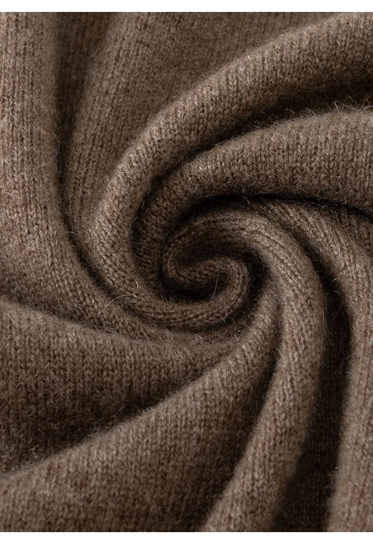 TH662122 Damen Rollkragenpullover mit Zopfmuster, Kurzarm, 100% Kaschmir, Gerippter Saum, Gemütlich, Lässig-Schick, Frühherbst – Detail 20