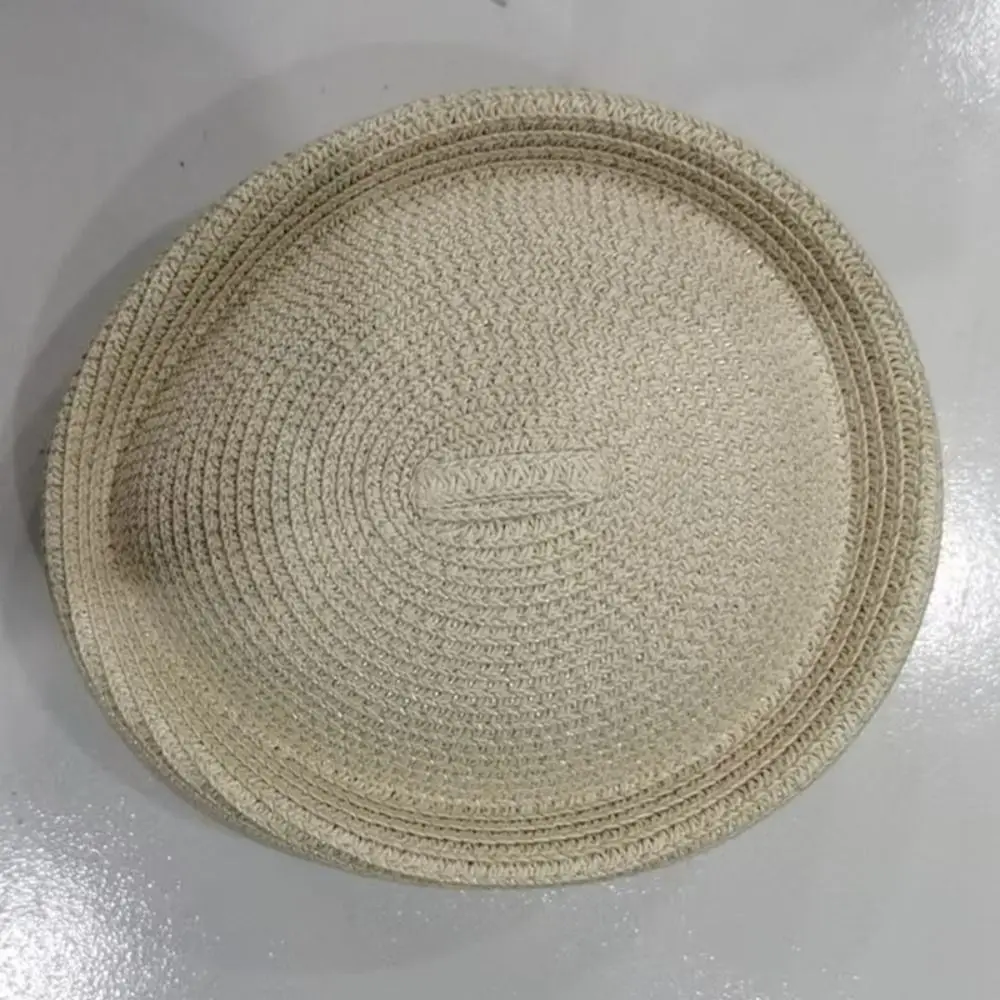 Elegant Solid Color Beret Hat French Style Casual Straw Weaving Hat Breathable Flight Attendant Hat