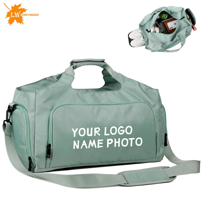 Personalized Bag With Logo Gym Bag Wet And Dry Separation Swimming Bag Fitness Bag Luggage Bag custom Printed Name Photo Pattern