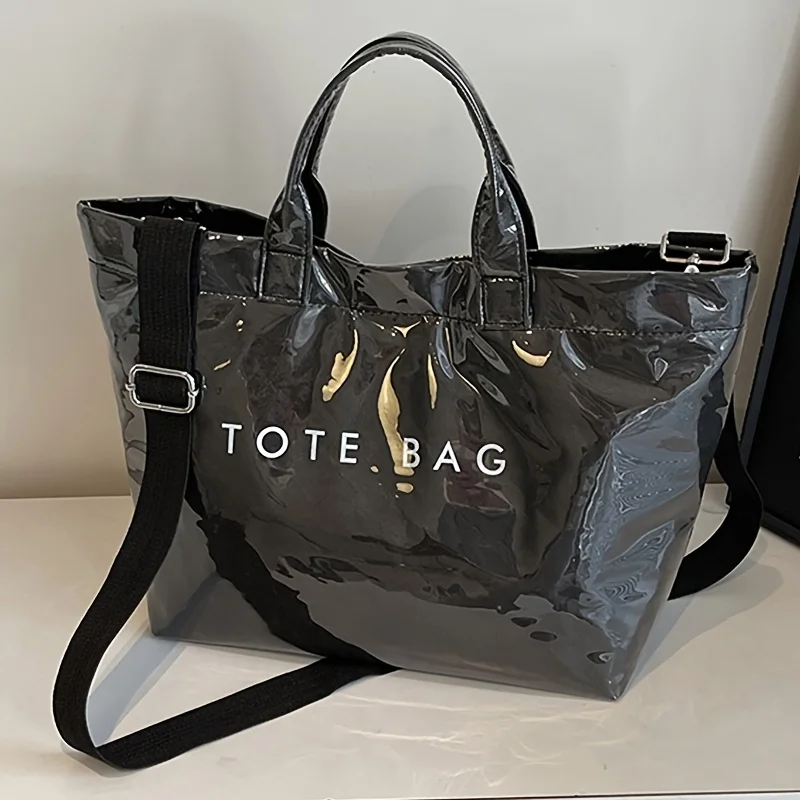 

Женская сумка большой вместимости Perfect Lily со съемным ремнем через плечо — глянцевая поверхность и регулируемый плечевой ремень, безопасная